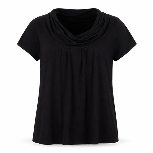 Kenneth Cole Reaction Women's Black Large Cowl Neck T-Shirt