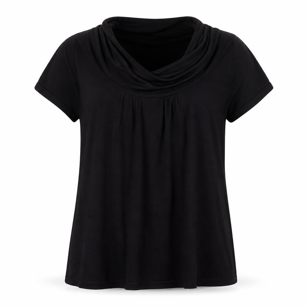 Kenneth Cole Reaction Women's Black Large Cowl Neck T-Shirt