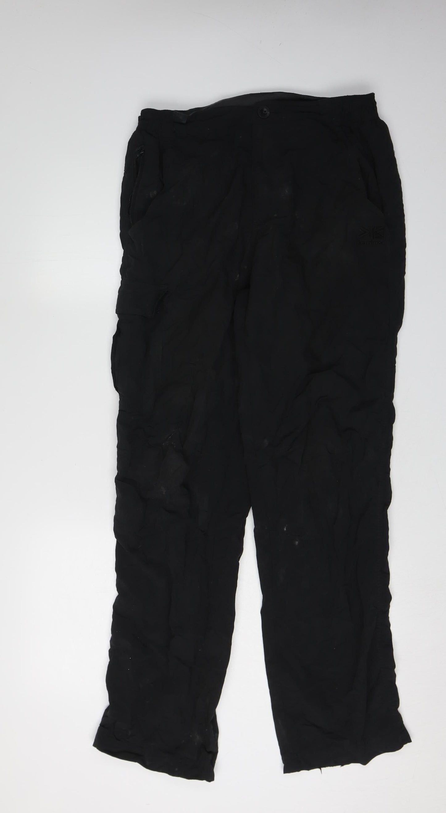 Karrimor Men's Black Track Pants, Size M, Elastic Waist