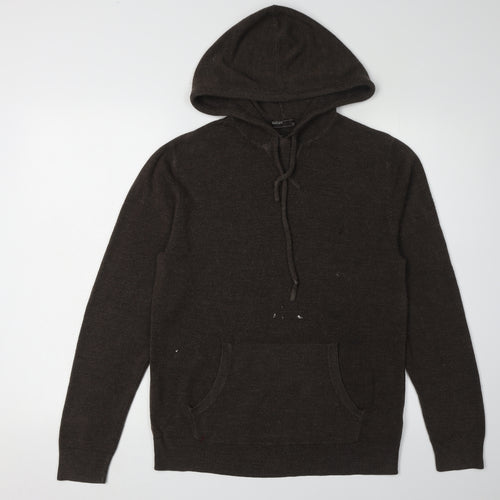 SoulCal Men's Brown Hooded Pullover Jumper - Medium