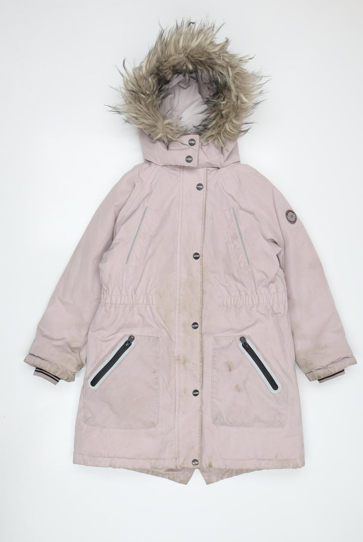 Next Girls Pink Hooded Parka Coat 9 Years