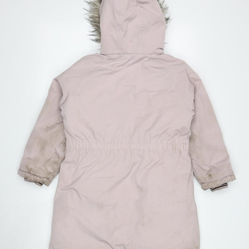 Next Girls Pink Hooded Parka Coat 9 Years