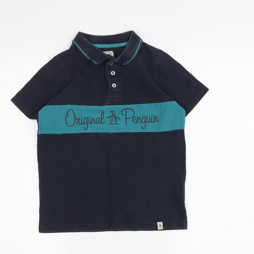 Original Penguin Boys Blue Polo Shirt 9 Years