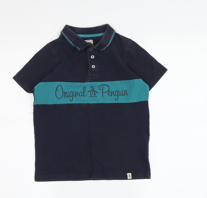 Original Penguin Boys Blue Polo Shirt 9 Years