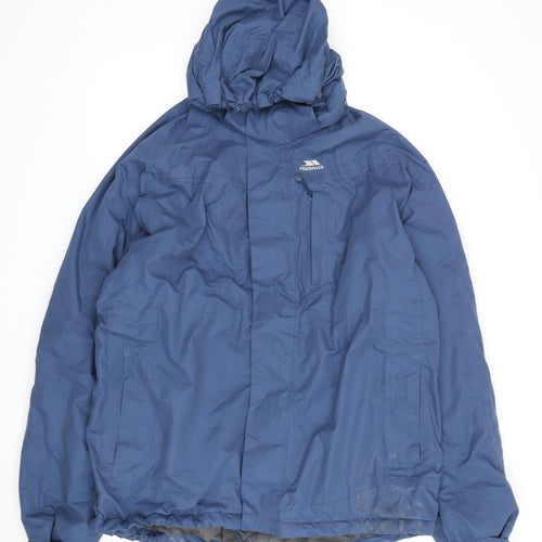 Trespass Men's Blue Waterproof Parka Jacket L