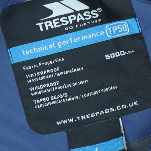 Trespass Men's Blue Waterproof Parka Jacket L