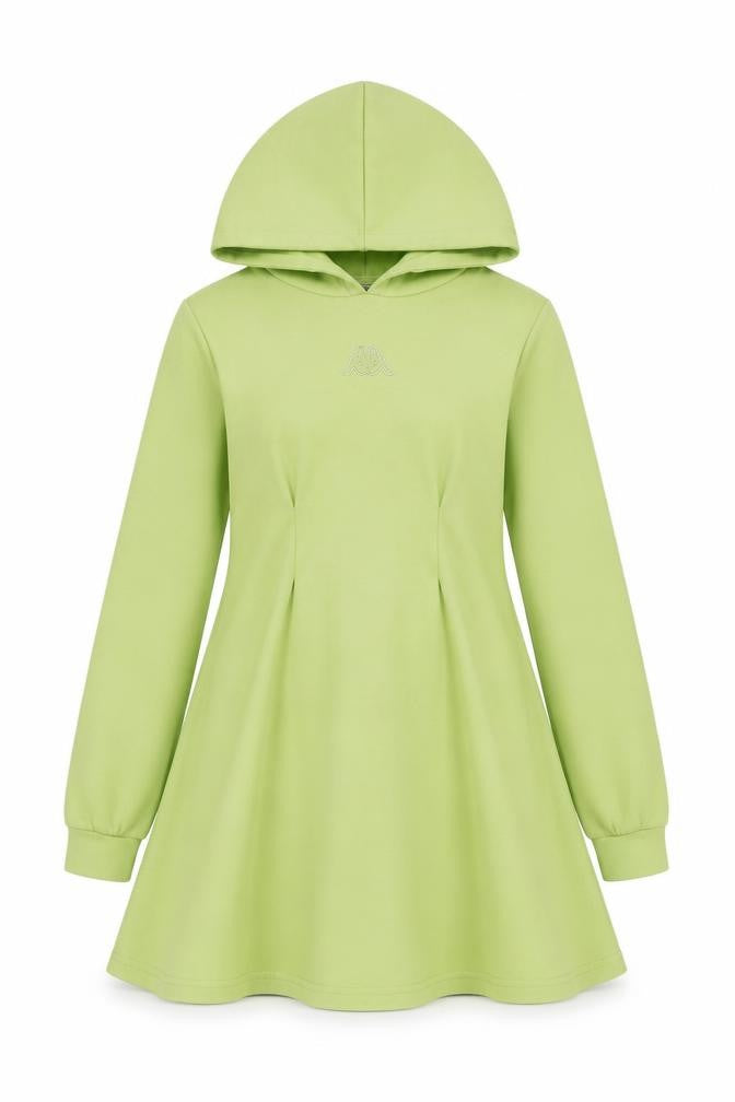 Kappa Girls Green Hooded A-Line Dress 9-10 Years