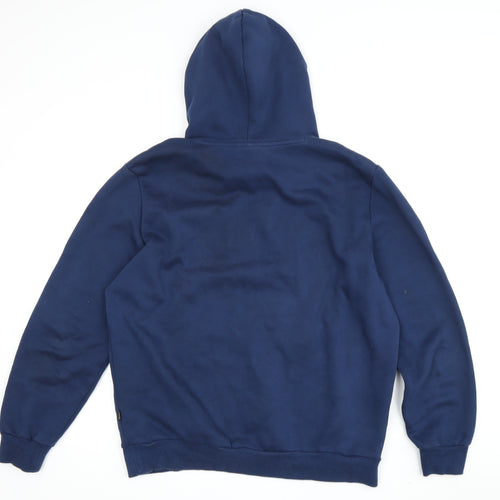 Puma Men's Blue Pullover Hoodie with Logo, Size M