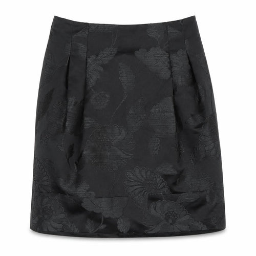 Karen Millen Black Pencil Skirt, Size 8, Floral