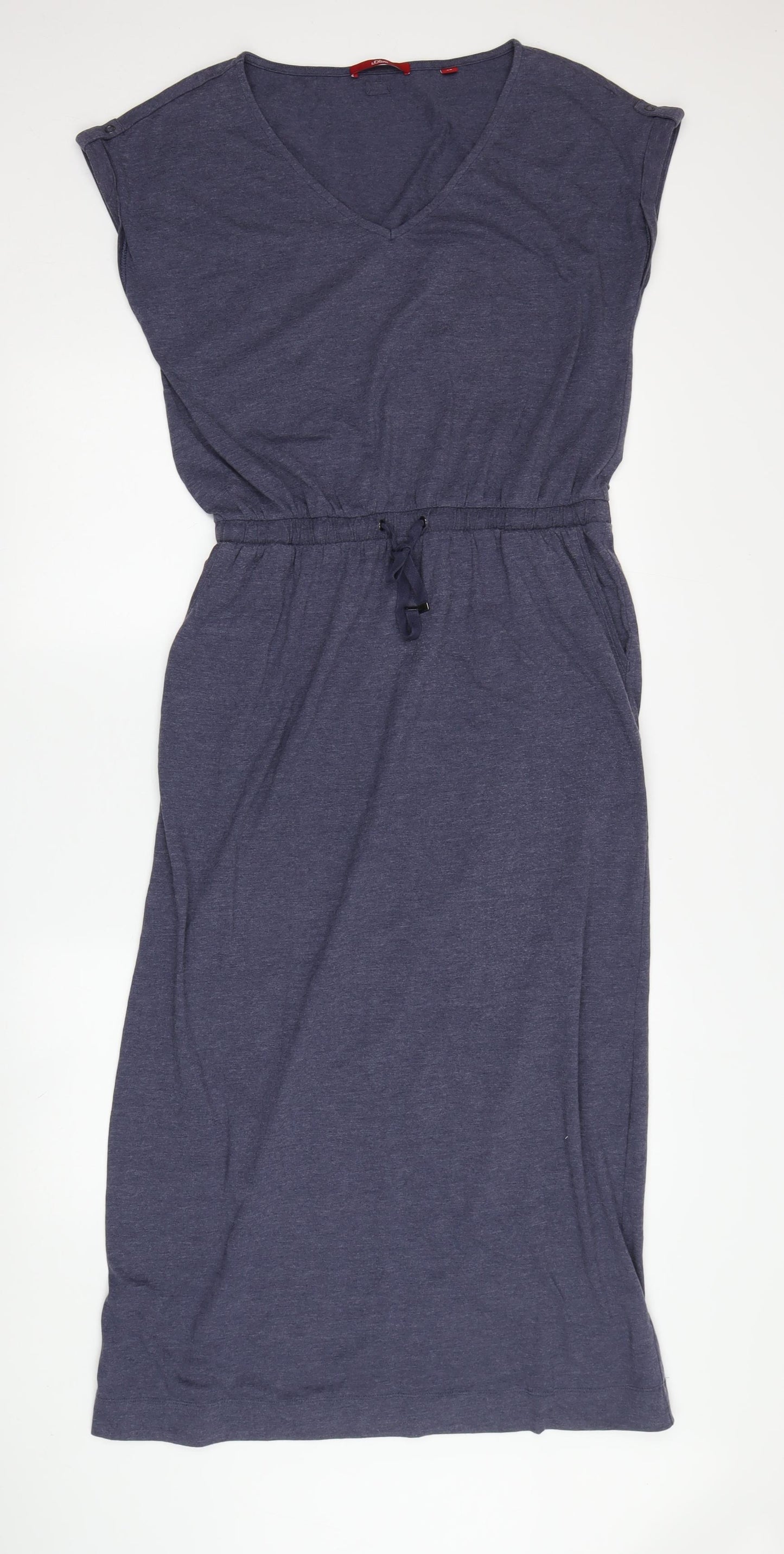 s.Oliver Women's Blue Midi T-Shirt Dress Size 10