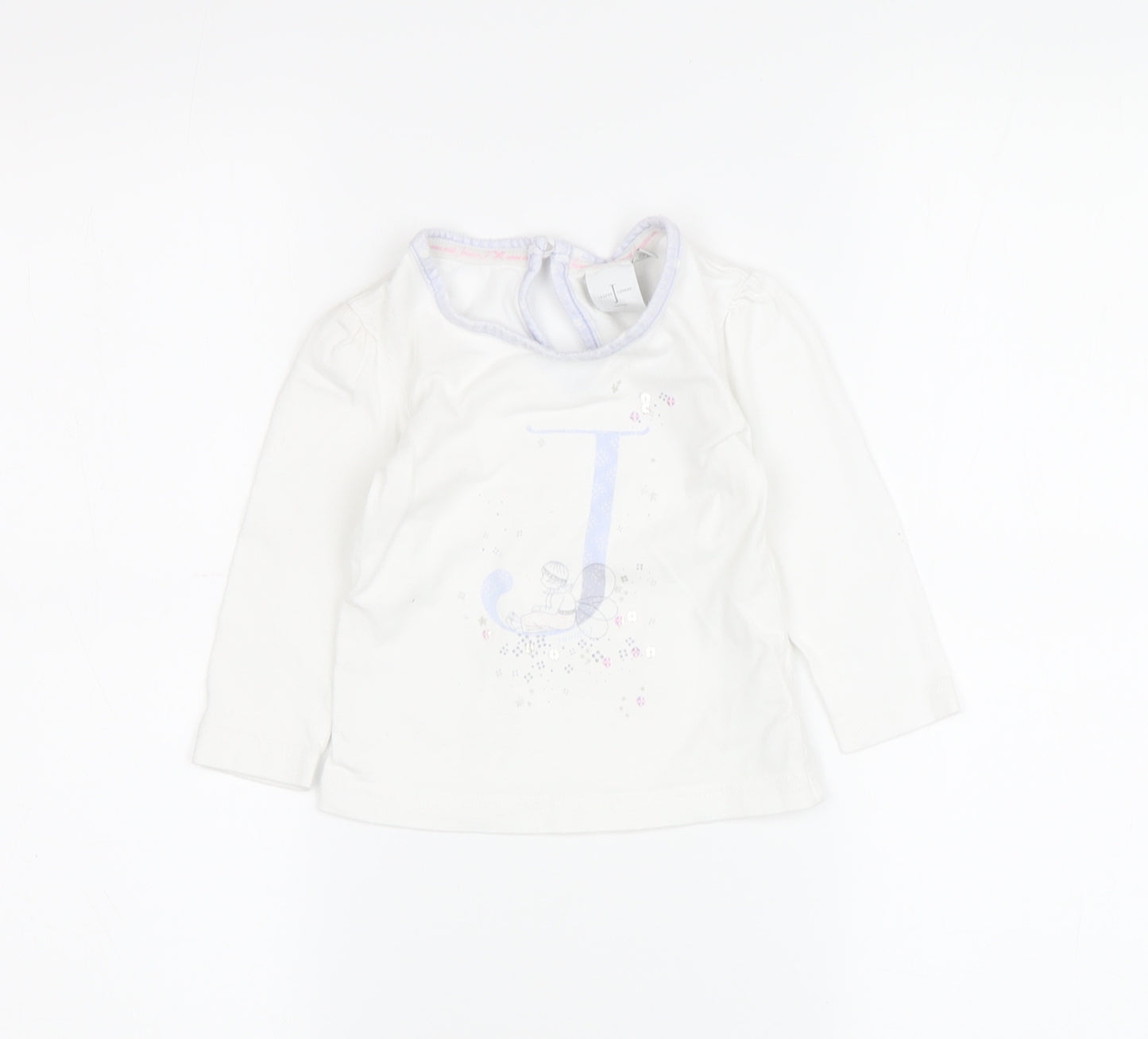 Jasper Conran White T-Shirt, Unisex 12-18 Months, Graphic Print