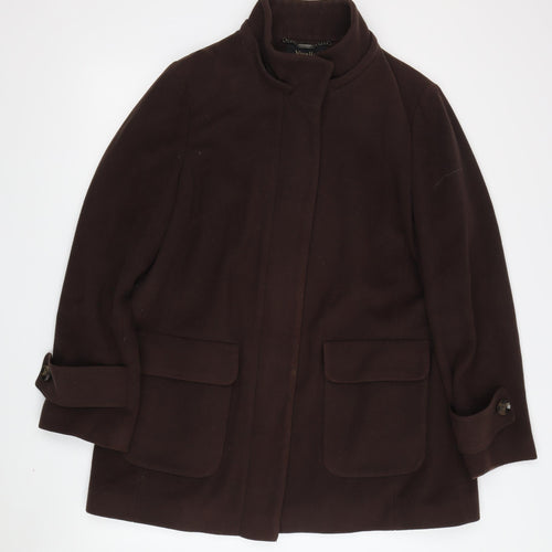 Viyella Women’s Brown Wool Blend Mid-Length Coat 16