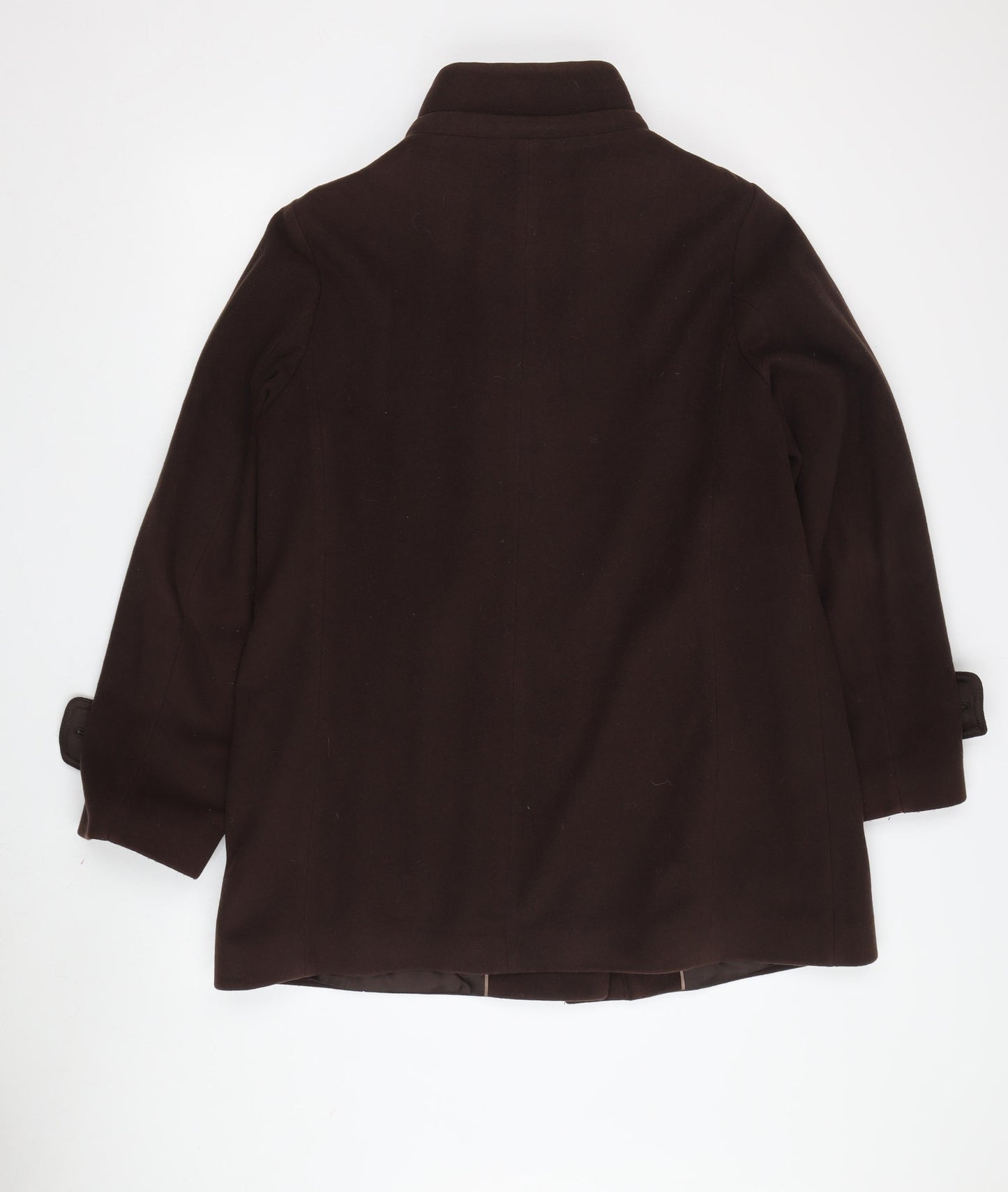 Viyella Women’s Brown Wool Blend Mid-Length Coat 16