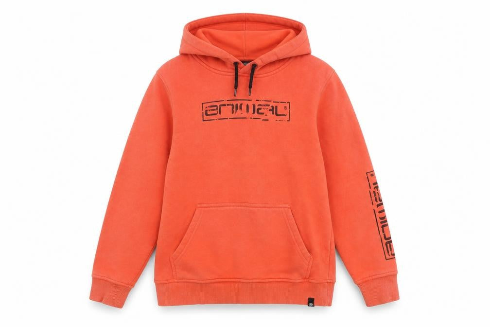Animal Boys Orange Hoodie 9-10 Years Fleece Pullover