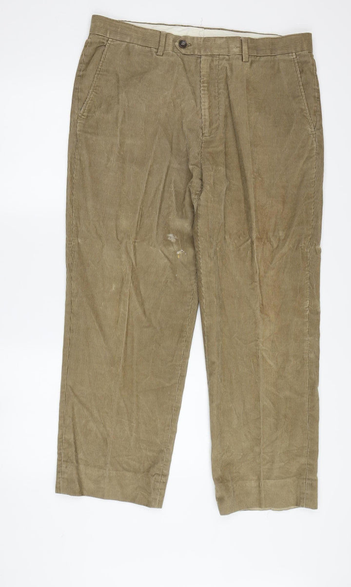 Austin Reed Men's Brown Corduroy Trousers, 34