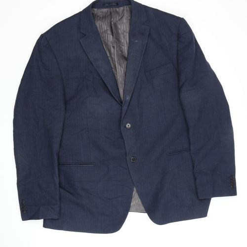 Jeff Banks Men's Blue Blazer, 48 Regular Fit, Classic Style