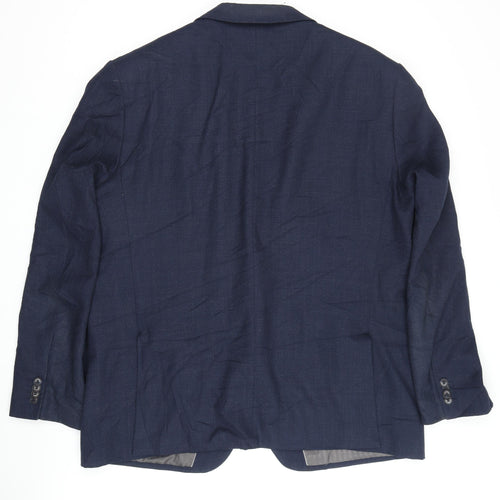 Jeff Banks Men's Blue Blazer, 48 Regular Fit, Classic Style