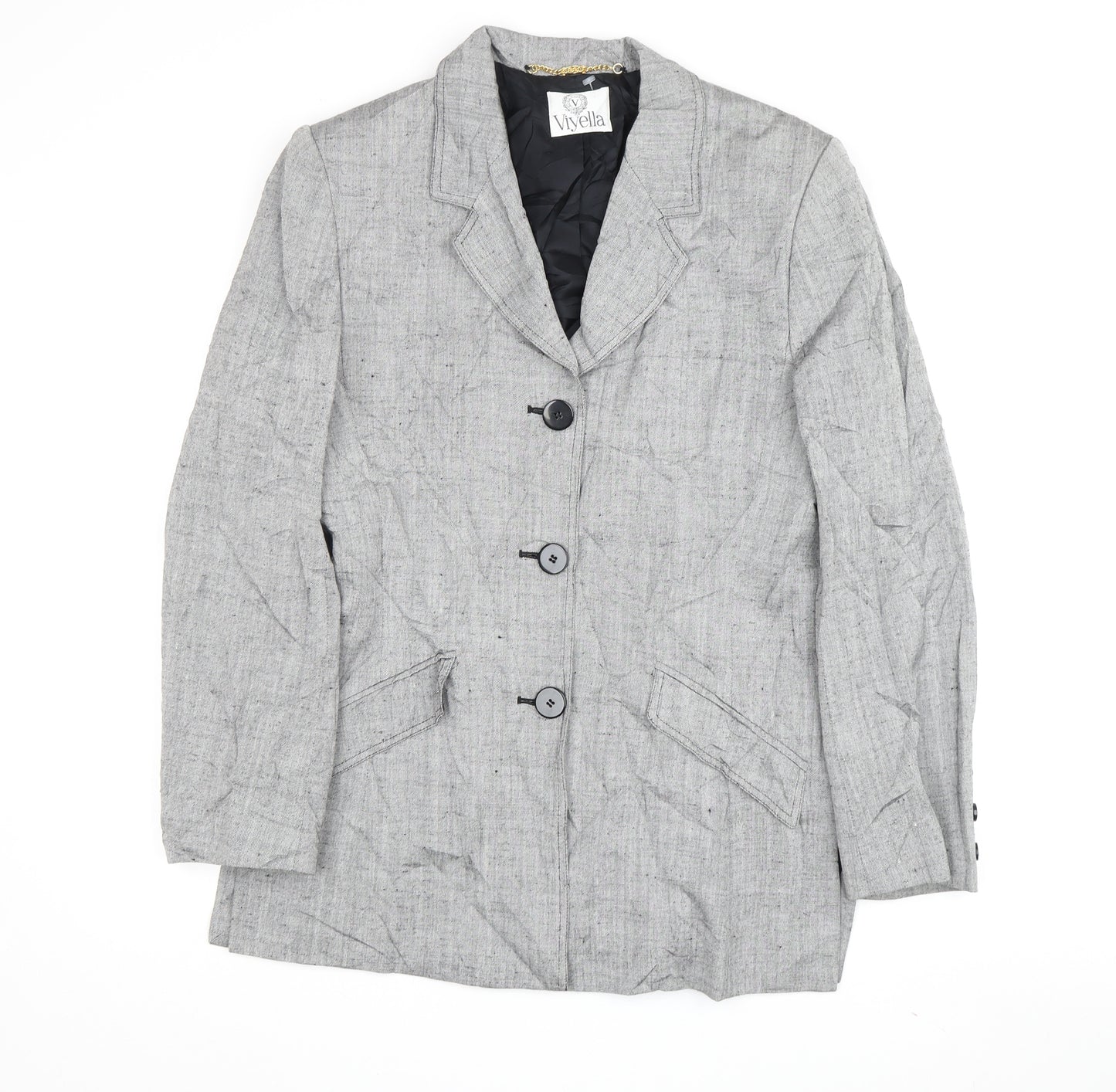 Viyella Women's Grey Blazer, Size 12, Business Attire
