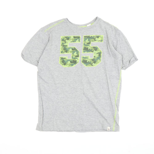 Penguin Grey Boys T-Shirt 12-13 Years, Graphic Print, Lightweight