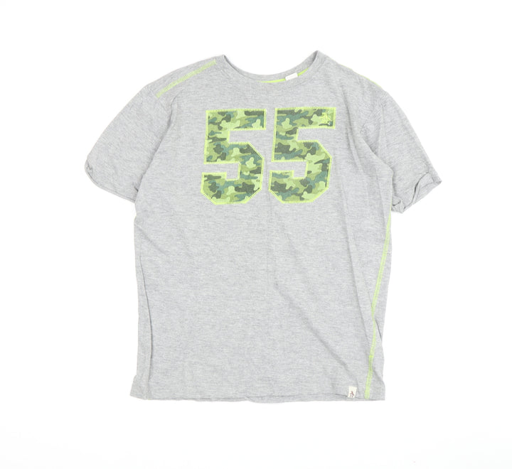 Penguin Grey Boys T-Shirt 12-13 Years, Graphic Print, Lightweight
