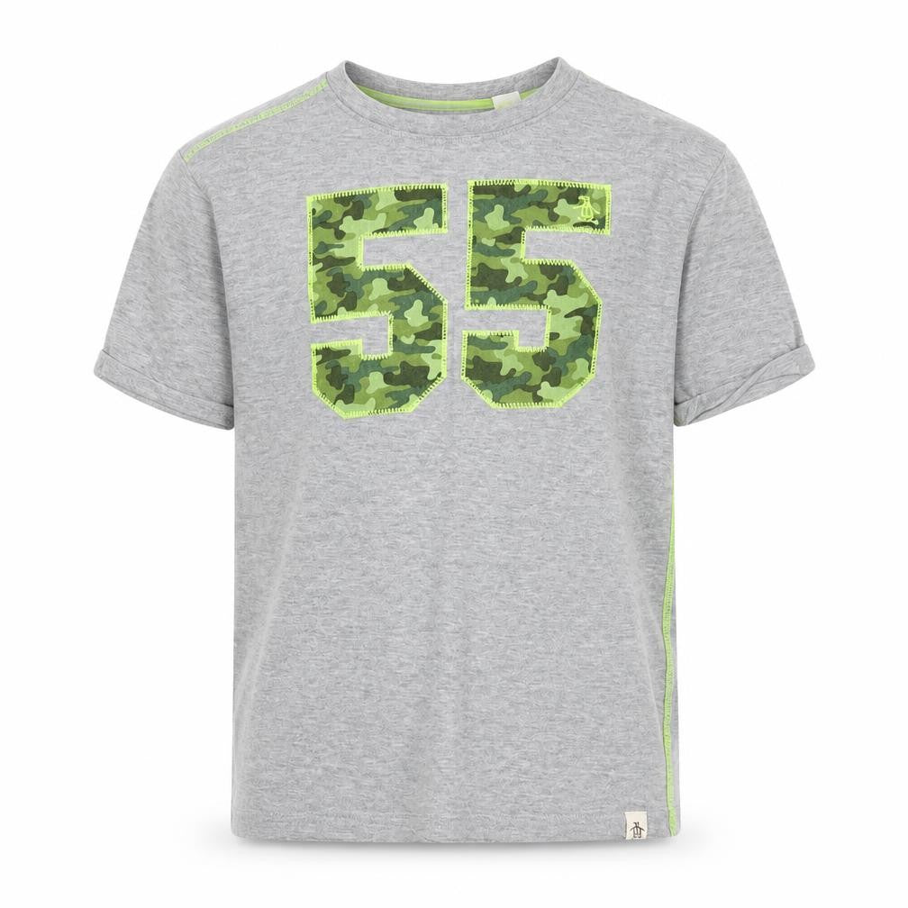 Penguin Grey Boys T-Shirt 12-13 Years, Graphic Print, Lightweight