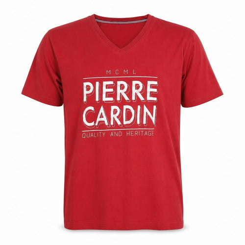 Pierre Cardin Men's Red XL V-Neck T-Shirt