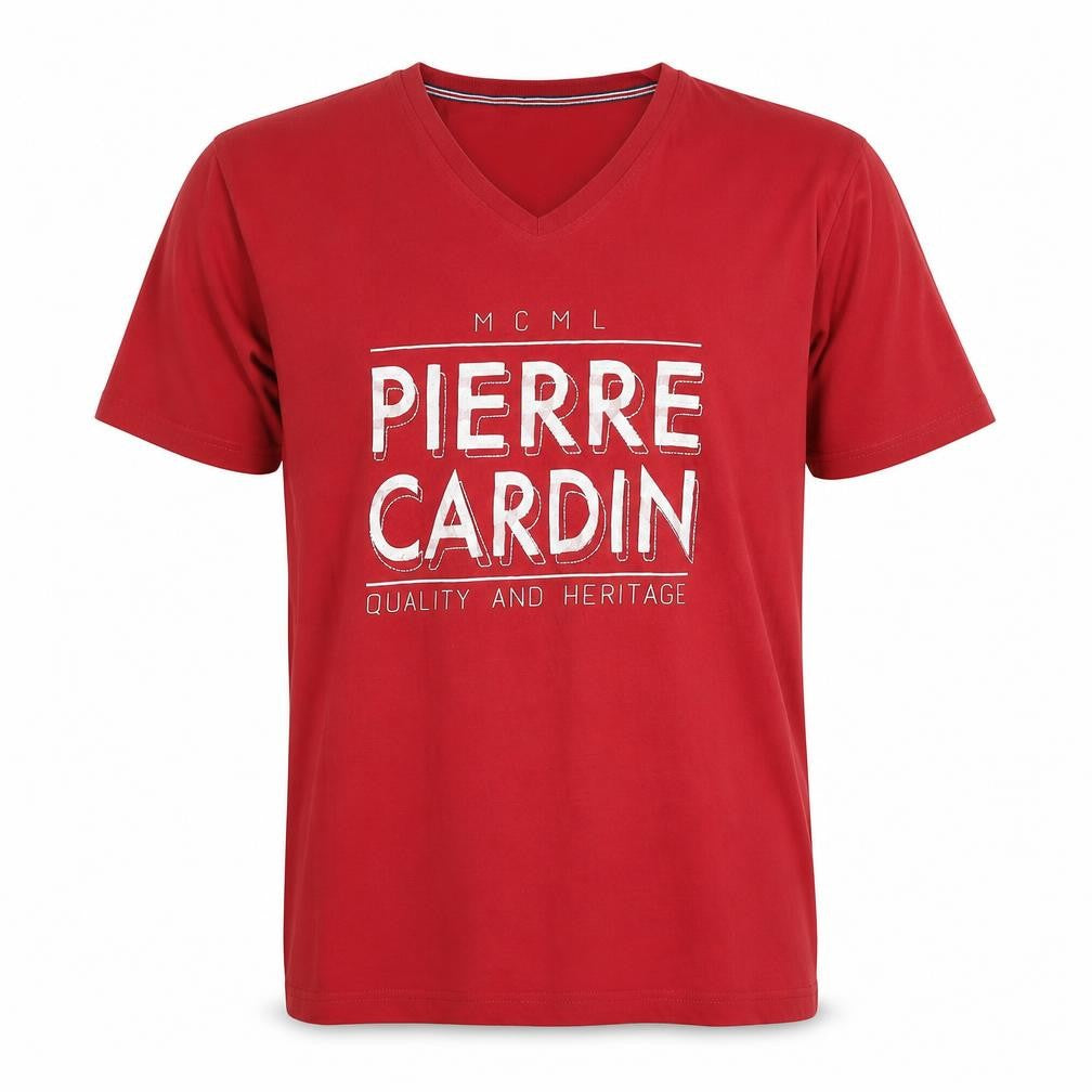 Pierre Cardin Men's Red XL V-Neck T-Shirt