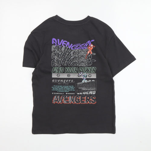 Marks and Spencer Boys Black Marvel T-Shirt, Size 7-8