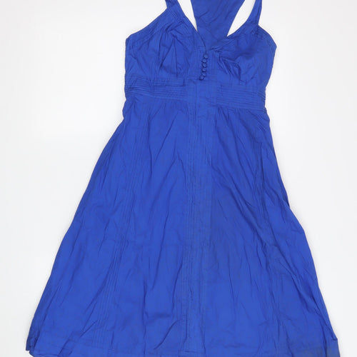 Ted Baker Blue A-Line Midi Dress, Size 2, Women's Occasion Wear