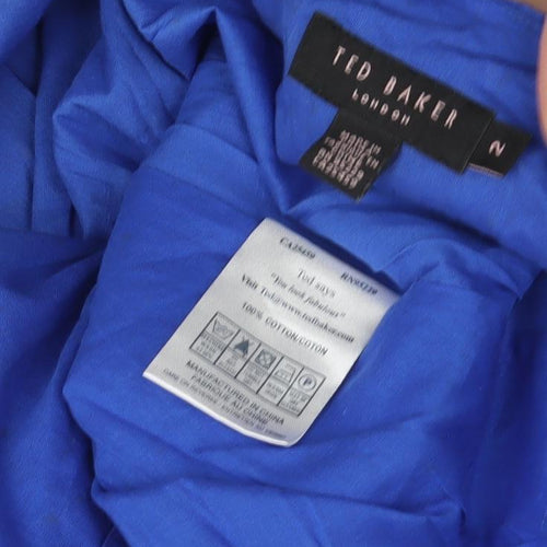 Ted Baker Blue A-Line Midi Dress, Size 2, Women's Occasion Wear