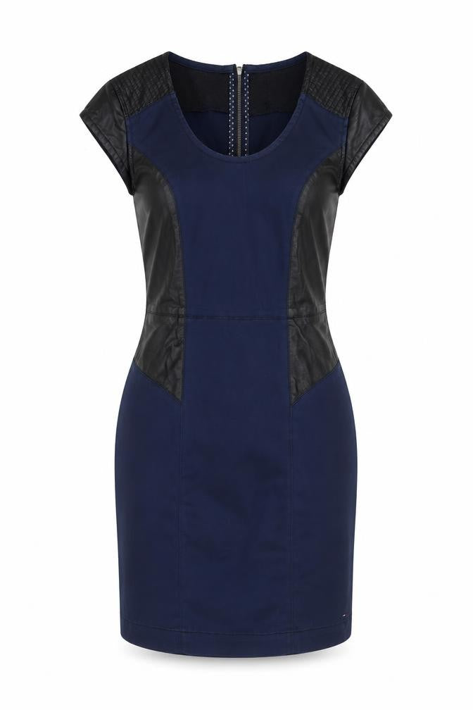 Front view of Hilfiger Denim Women's Blue Sheath Dress, size S