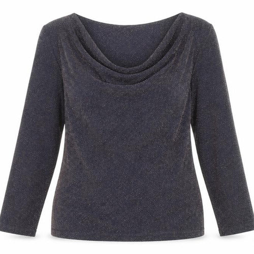Laura Ashley Women’s Blue Cowl Neck Blouse Size 12