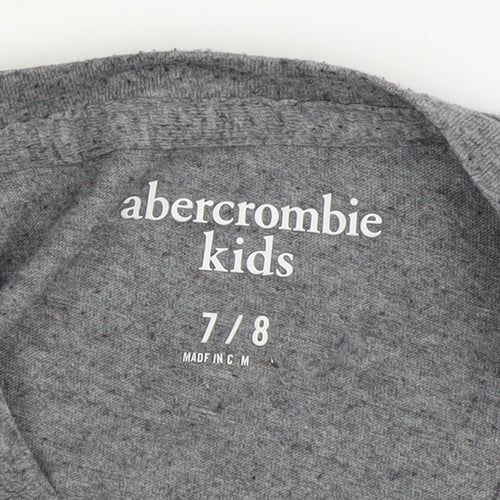Abercrombie Kids Boys Grey Graphic T-Shirt 7-8 Years