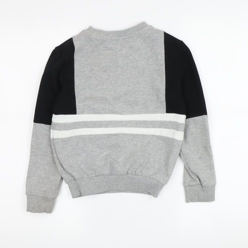 McKenzie Boys Grey and Black Pullover Sweatshirt 8 Years