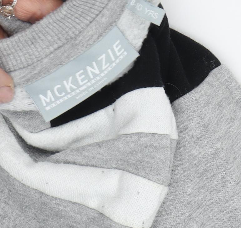 McKenzie Boys Grey and Black Pullover Sweatshirt 8 Years