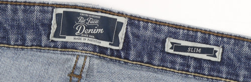 Fat Face Men's Blue Slim Fit Distressed Denim Jeans