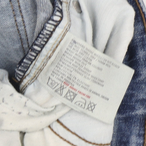 Fat Face Men's Blue Slim Fit Distressed Denim Jeans