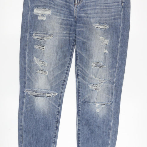 Abercrombie & Fitch Women's Blue Skinny Jeans - Size 4