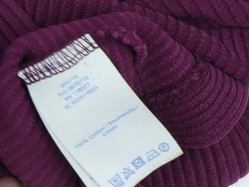 Boden Women's Purple Shift Dress L 3/4 Sleeve Cotton