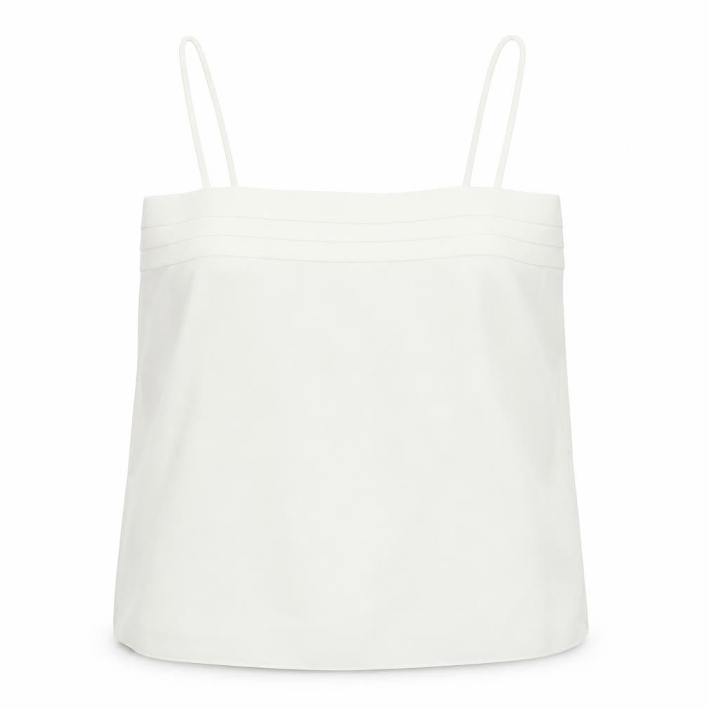 Front view of Amari Women's White Camisole Tank Top, size 16