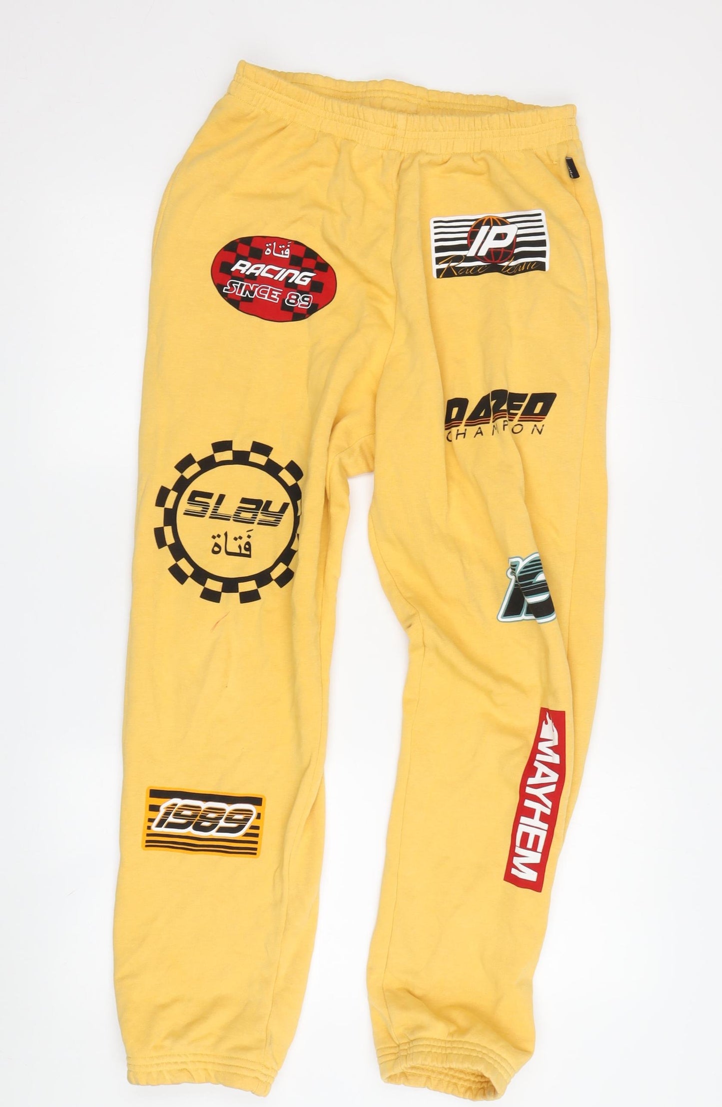 Illustrated People Yellow Joggers Unisex Adults S