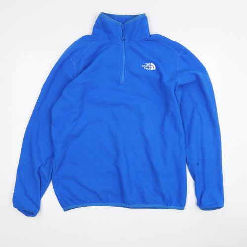 The North Face Men's Blue Fleece 1/4 Zip Sweatshirt M