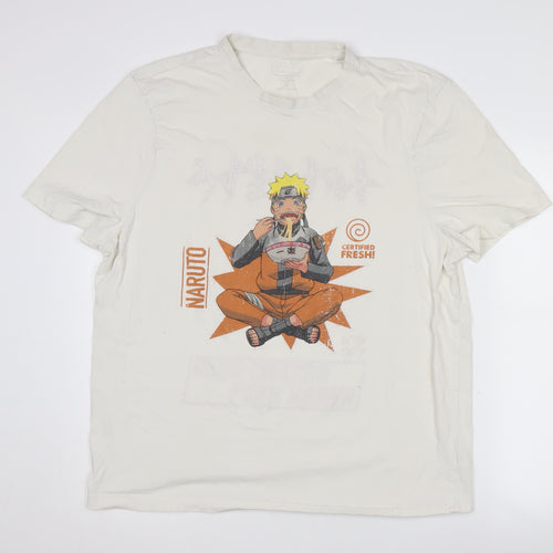 Naruto Men's White 3XL Anime Graphic Print T-Shirt