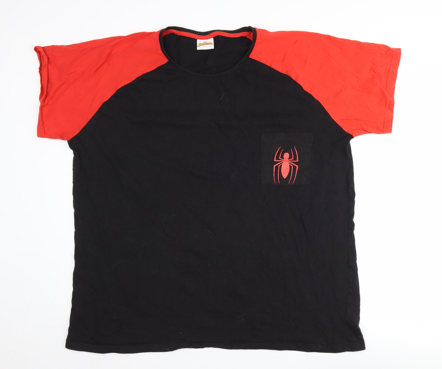 Marvel Spider-Man Men's 2XL Pyjama Top Black/Red