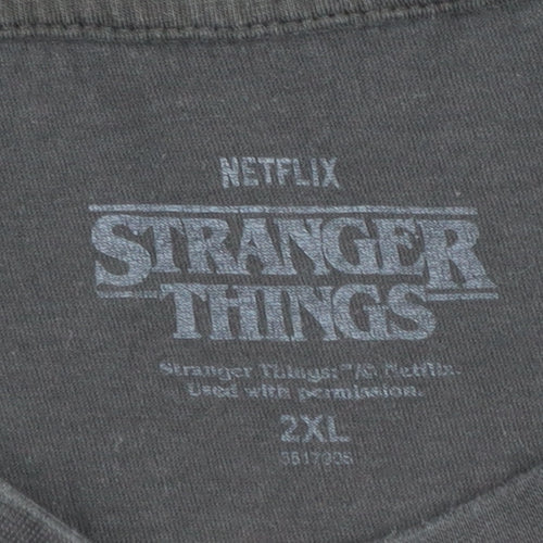 Netflix Stranger Things Vecna T-Shirt, 2XL Black Horror