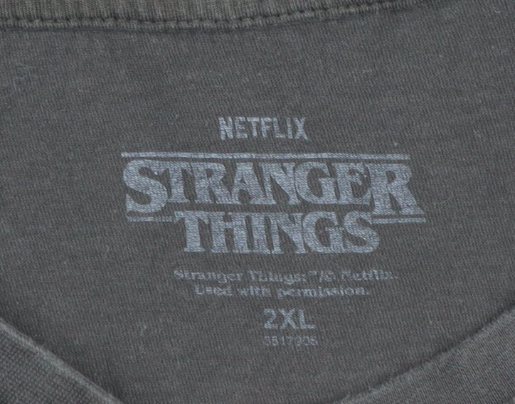 Netflix Stranger Things Vecna T-Shirt, 2XL Black Horror