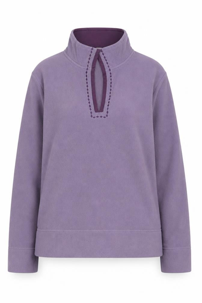 Front view of Hawkshead Women's Purple Pullover Sweatshirt, size 14