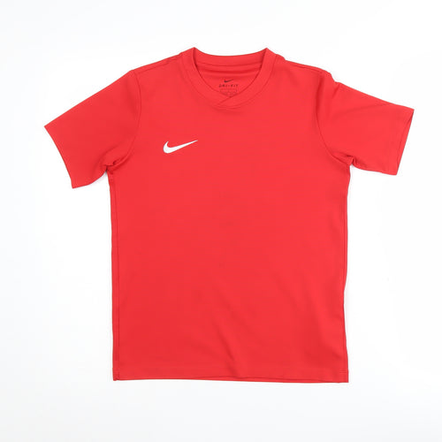 Nike Boys Red Dri-FIT T-Shirt M Football Jersey