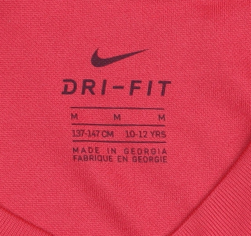 Nike Boys Red Dri-FIT T-Shirt M Football Jersey