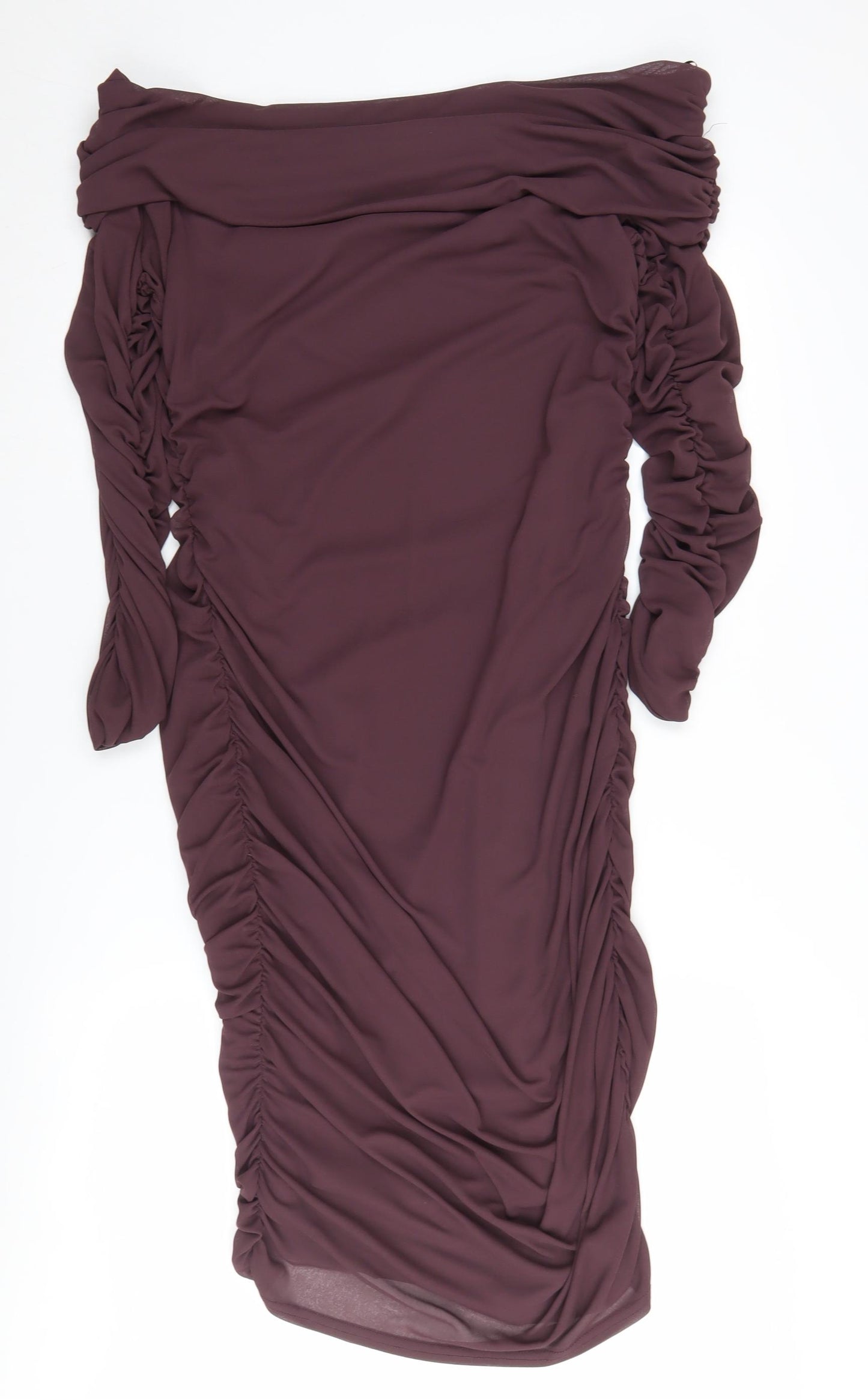 River Island Women's Purple Off Shoulder Dress Size 18